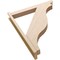 Ekena Millwork 5 1/2-in W x 36-in D x 44-in H Funston Slat Rough Cedar Woodgrain TimberThane Outlooker, Primed Tan OUTUR055X36X44FST24RCPR - alternate 3